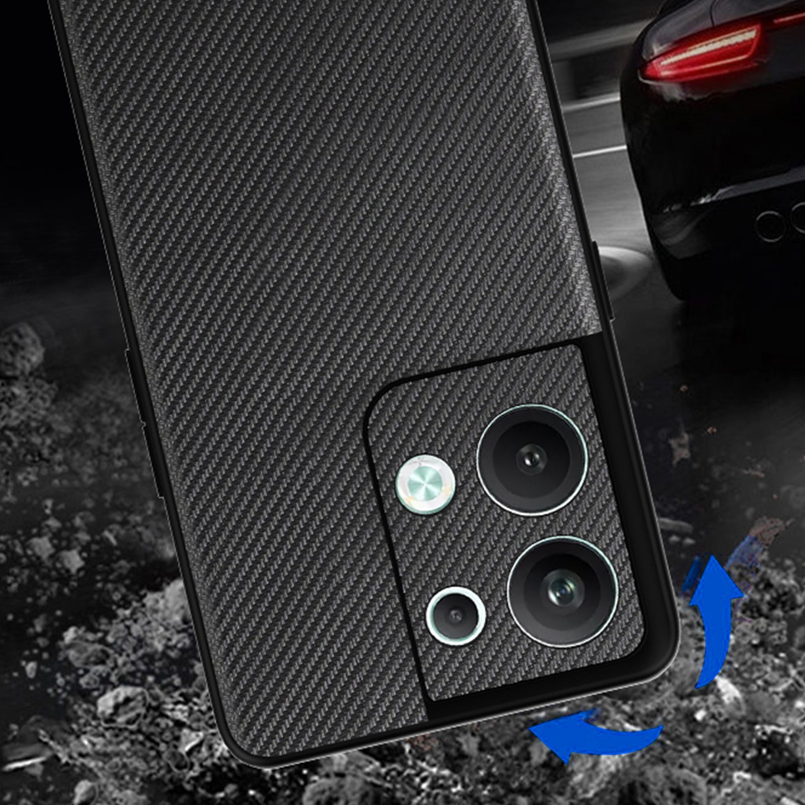 VILI TC Series for Oppo Reno9 Pro 5G Shockproof Protective Phone Back Cover Textured Leather Coated TPU Smartphone Case VILI TC Series for Oppo Reno9 Pro 5G Shockproof Protective Phone Back Cover Textured Leather Coated TPU Smartphone Case